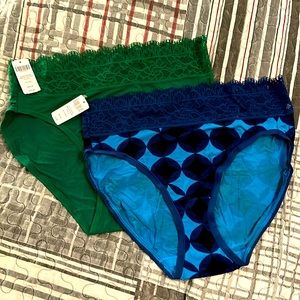 Bundle of Soma Embraceable Super Soft Enchanting Lace High Leg Panties. Size XL.